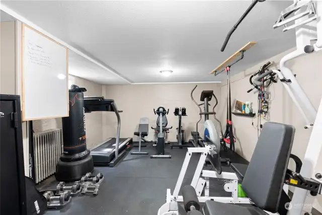 Gym space in basement
