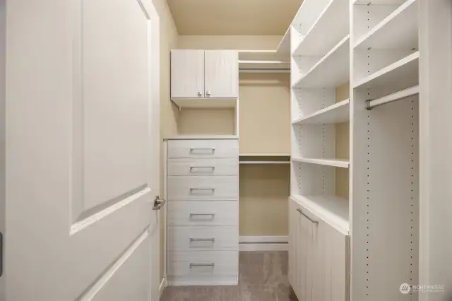 Custom built-in closet.