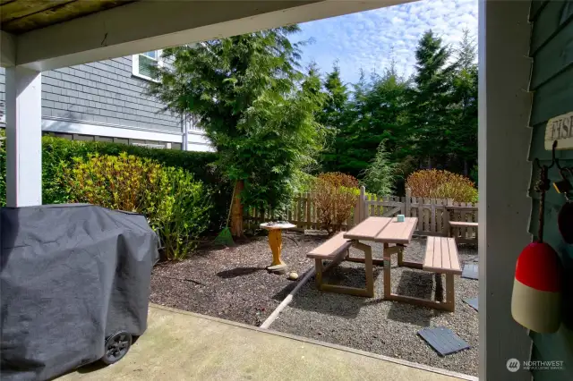 ...and you'll find a covered back porch.