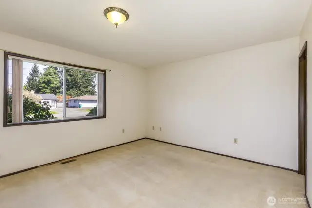 The primary bedroom.