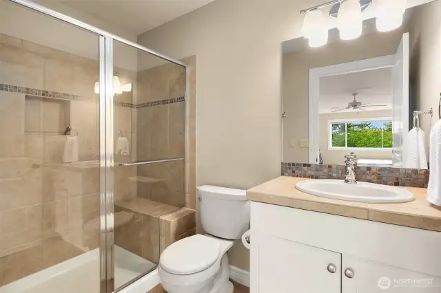 Bonus room/4th bedroom offers a 3/4 bathroom