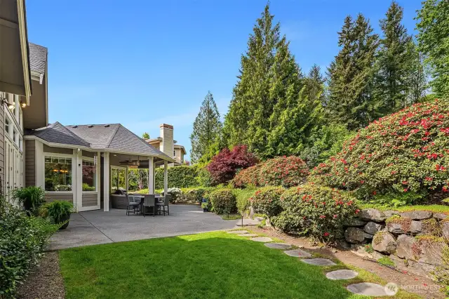 Secluded and serene, you will love dining, playing and entertaining outside!