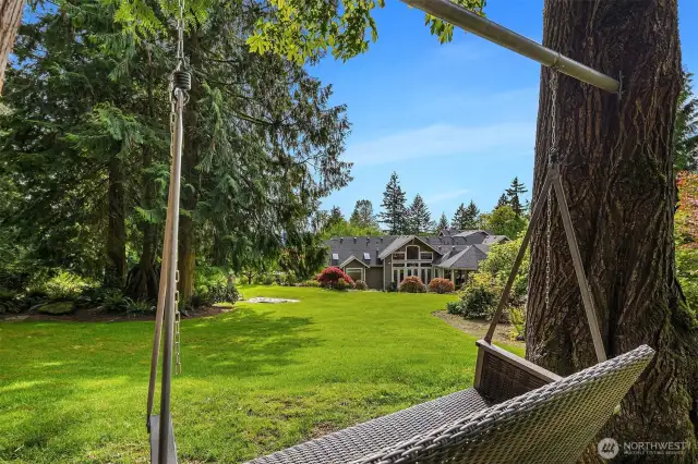 Invisible fence around entire property and cozy dog run with access from the home