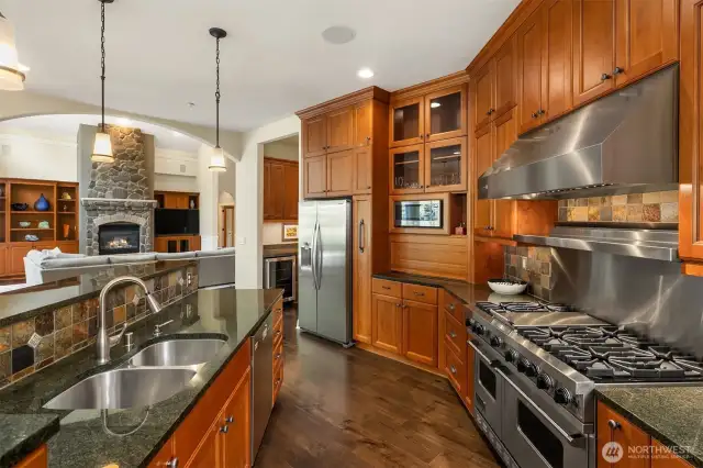 Large kitchen flows effortlessly into the Great Room.