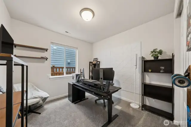 Main floor bedroom being used as an office