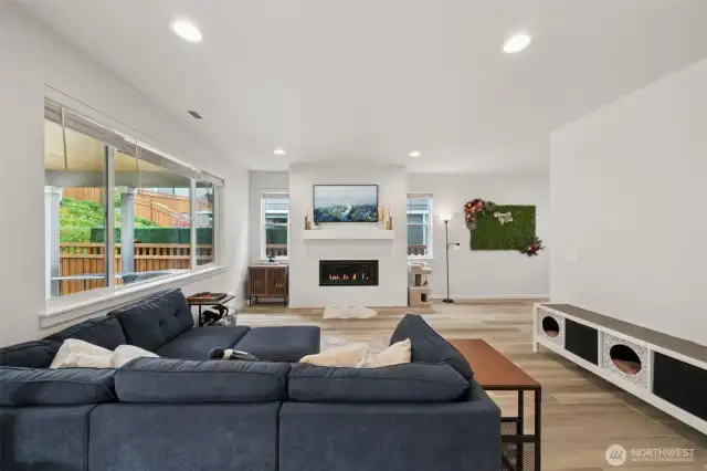 View of great room from kitchen