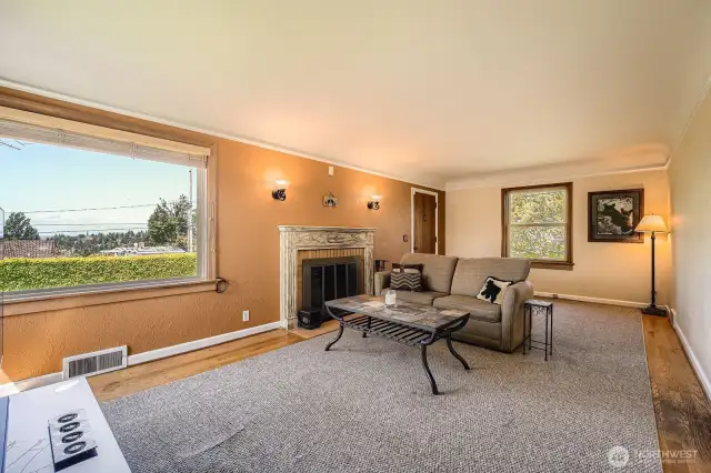 Living Room with Sound and Mountain Views