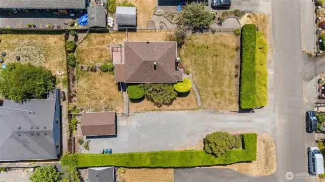 Arial shot of lot
