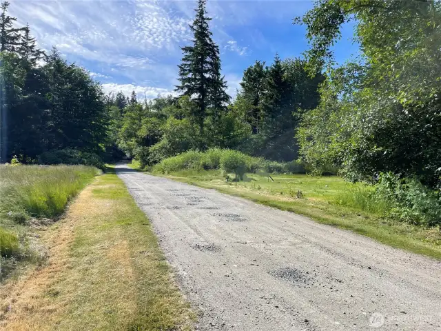 The lot is on the right, this is Tulalip Way looking West.