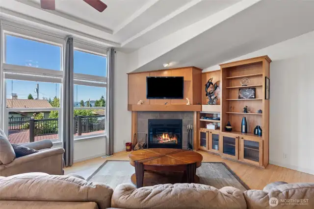 Wood fireplace