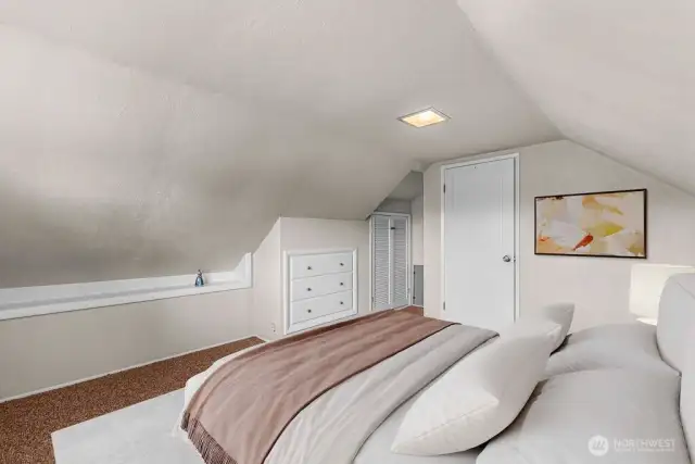 Third bedroom set up virtually--upper level.