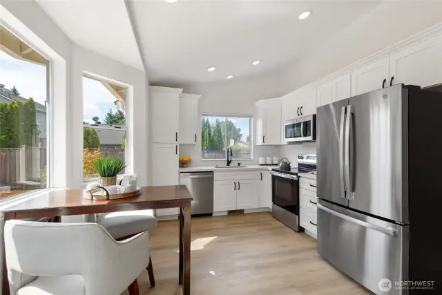 Kitchen and eating area