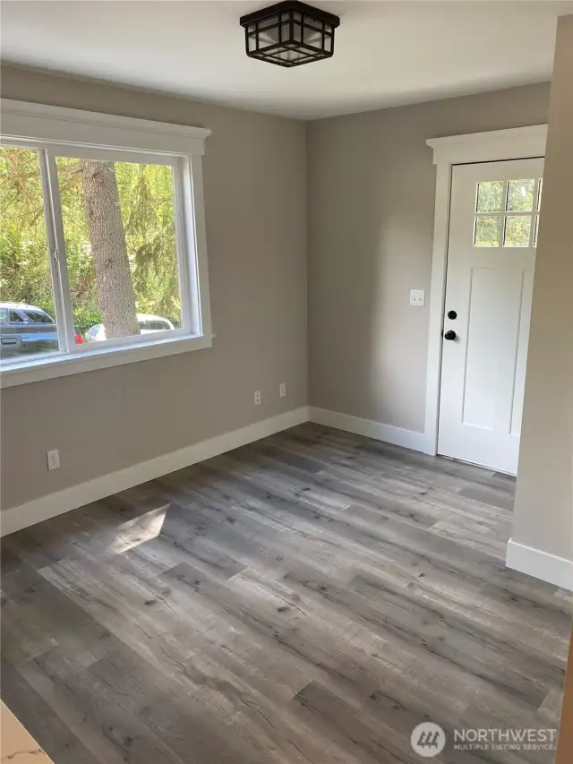 DADU Living Room showing the LVP Waterproof Flooring