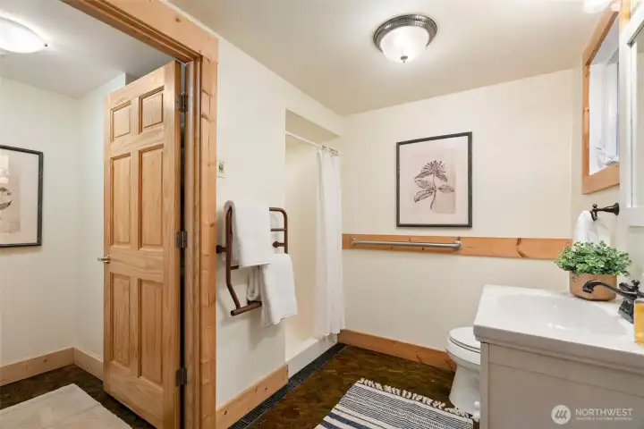 Main Home   Bathroom with Walk-In Shower.
