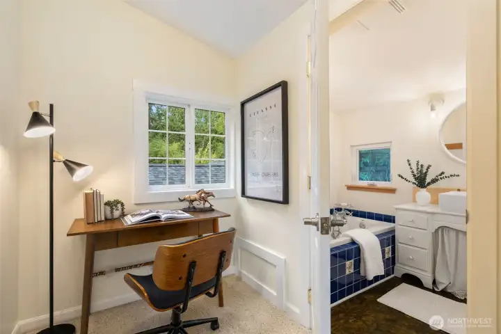 Main Home Nook + Upper Bathroom.