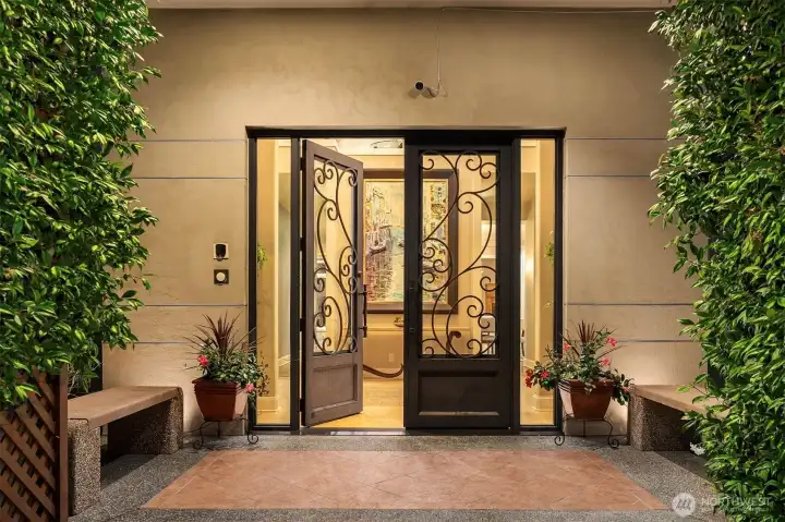Majestic entrance to the spectacular home