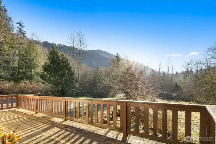 Deck w/ view of foothills