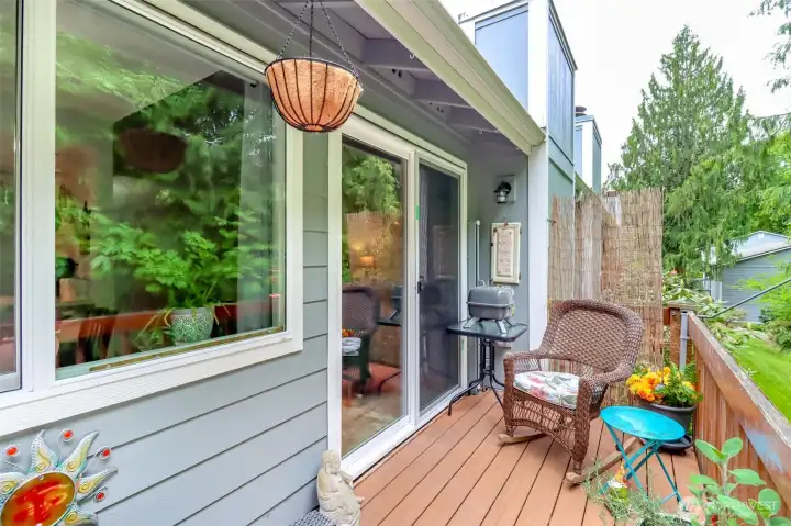 Balcony with views of small valley down below