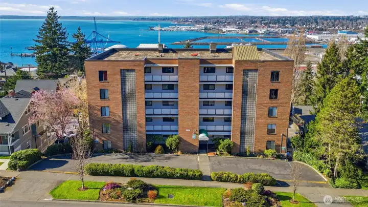 View of front of condo building