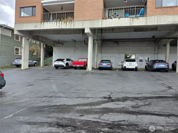 Condo parking - two assigned parking spaces (one covered, one uncovered)