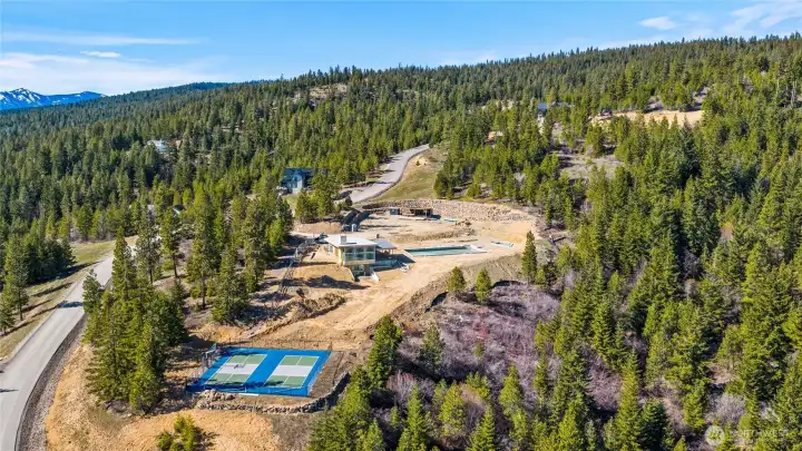 Property is above the Athletic court and future clubhouse.