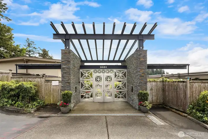 Front entrance to The Vue community. Front entrance to The Vue community.
