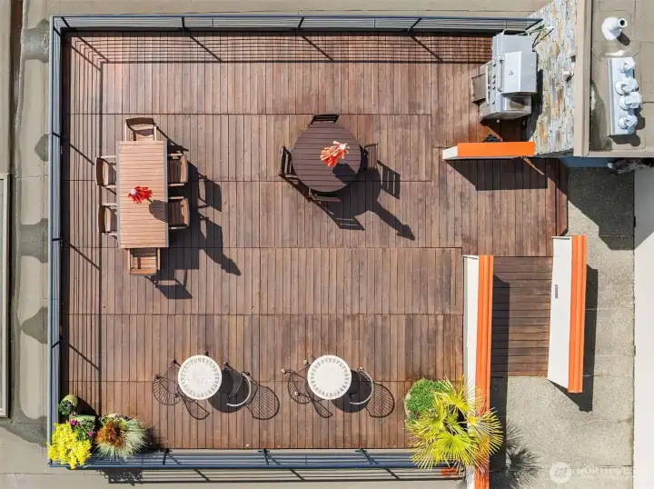 The Vue rooftop deck. The Vue rooftop deck.