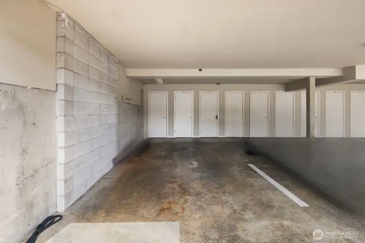 Designated parking spot & storage door #2. Designated parking spot & storage door #2.