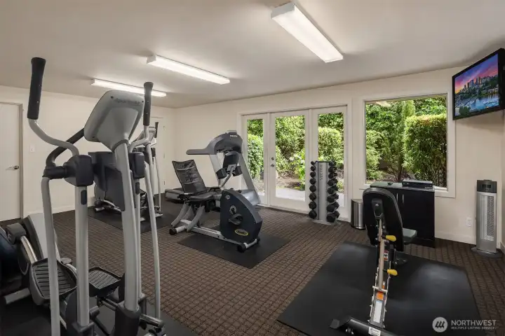 The Vue Community gym with additional entertainment room. The Vue Community gym with additional entertainment room.