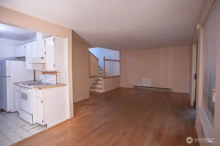 living room, looking from dining room