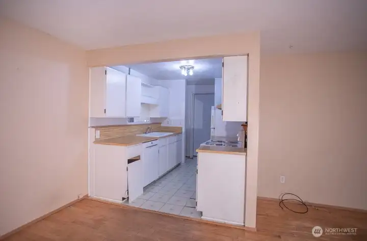 kitchen looking from dining room