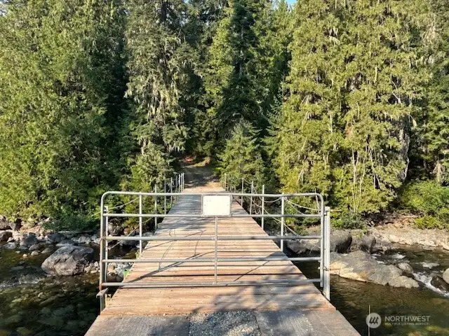 The bridge over the Cle Elum river that leads to the lot. The bridge over the Cle Elum river that leads to the lot.