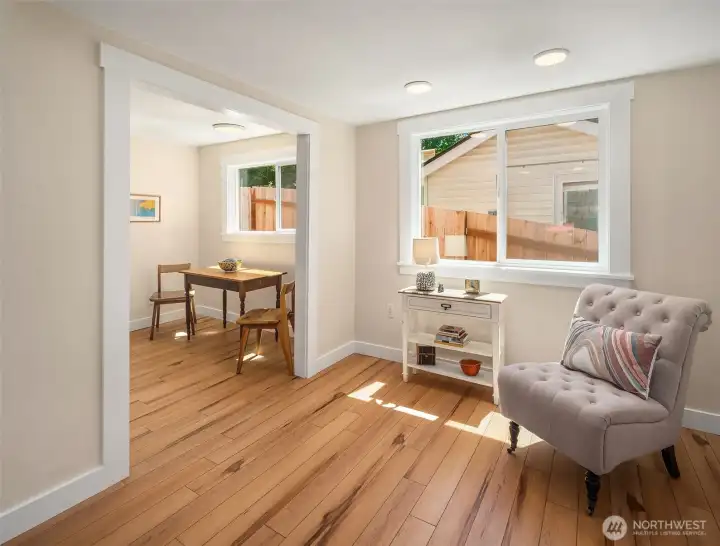 Floor plan has great flow with just enough separation between rooms.