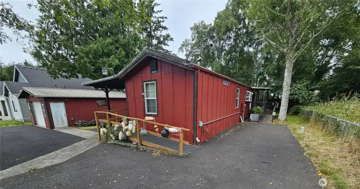 Parking for 2 RV's is paved.