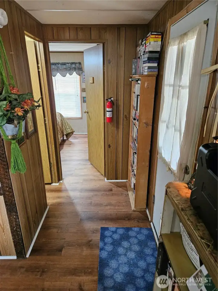 Hall area to the second bedroom and bathroom.