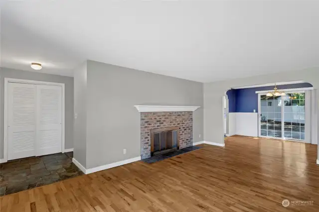 View of Family room looking to the left is the entrance to the home.