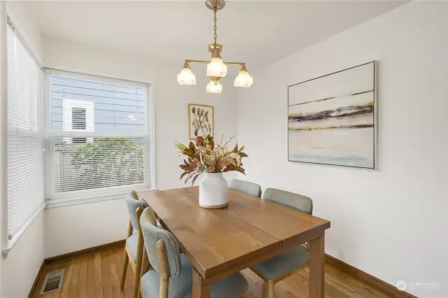 Designated dining area just off the kitchen and living room.