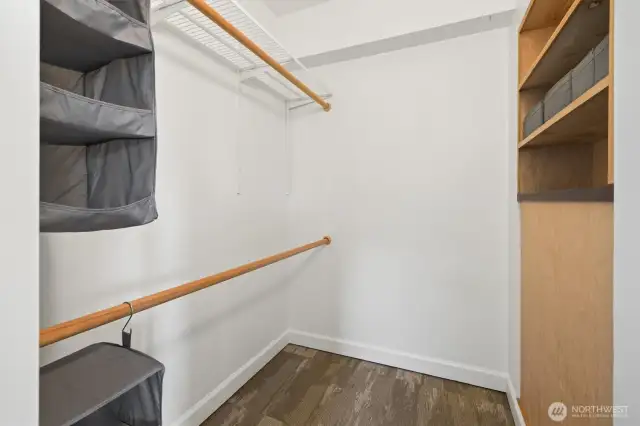 Walk-in closest off the bedroom