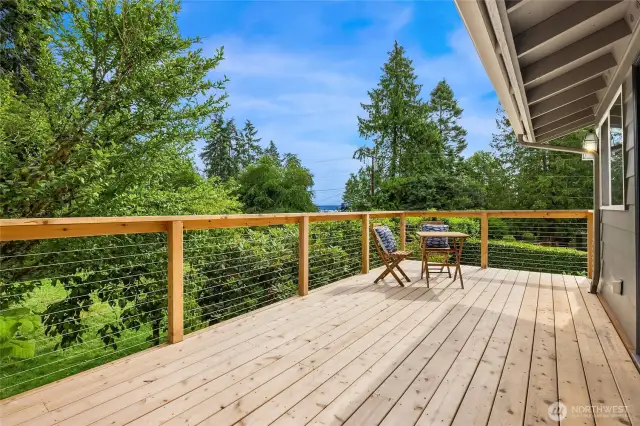 There's a nice view looking to the north from this deck.
