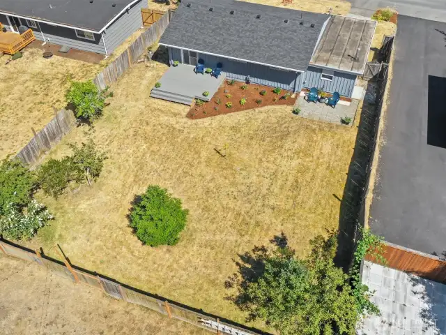 Fully fenced, it's also a great spot for kids and dogs to play.