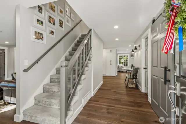An extensive 2023 remodel on the main floor transformed this home into a bright, modernized gem.