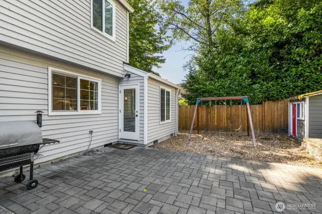 Patio pavers were installed to expand the patio and connect all the outdoor spaces together. Plus - there's a natural gas line plumbed for your BBQ.