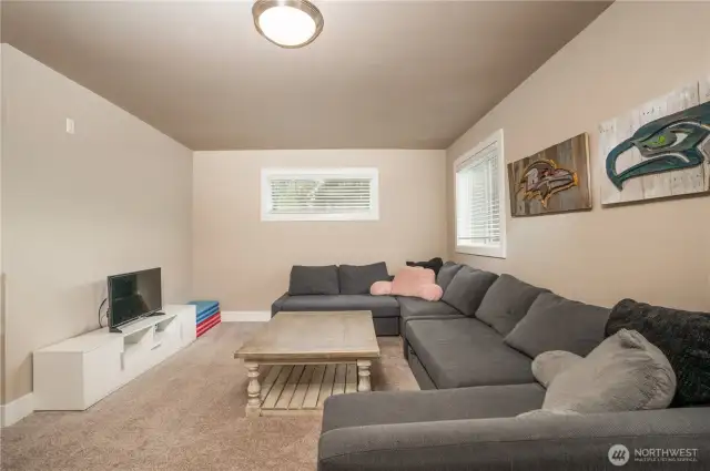 The second open space for all of those rainy WA nights to sit and watch a movie or play games. At some point this space could be converted into a 5th bedroom if someone wanted.