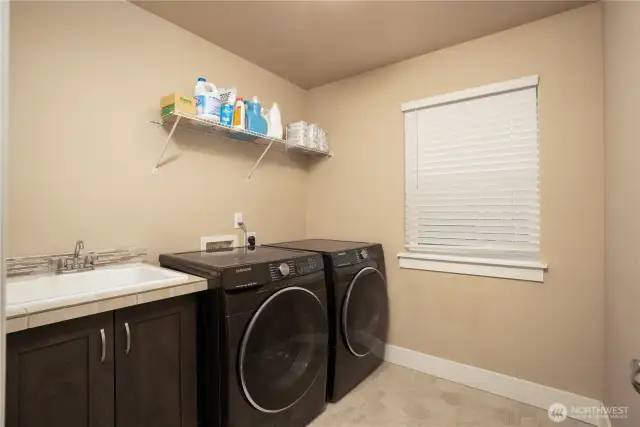 Upstairs laundry to make the chore of laundry a bit more bearable.