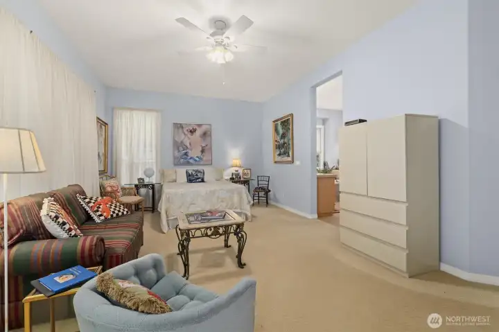 The Monticello floorplan offers 3 full bedrooms including this oversized primary suite.