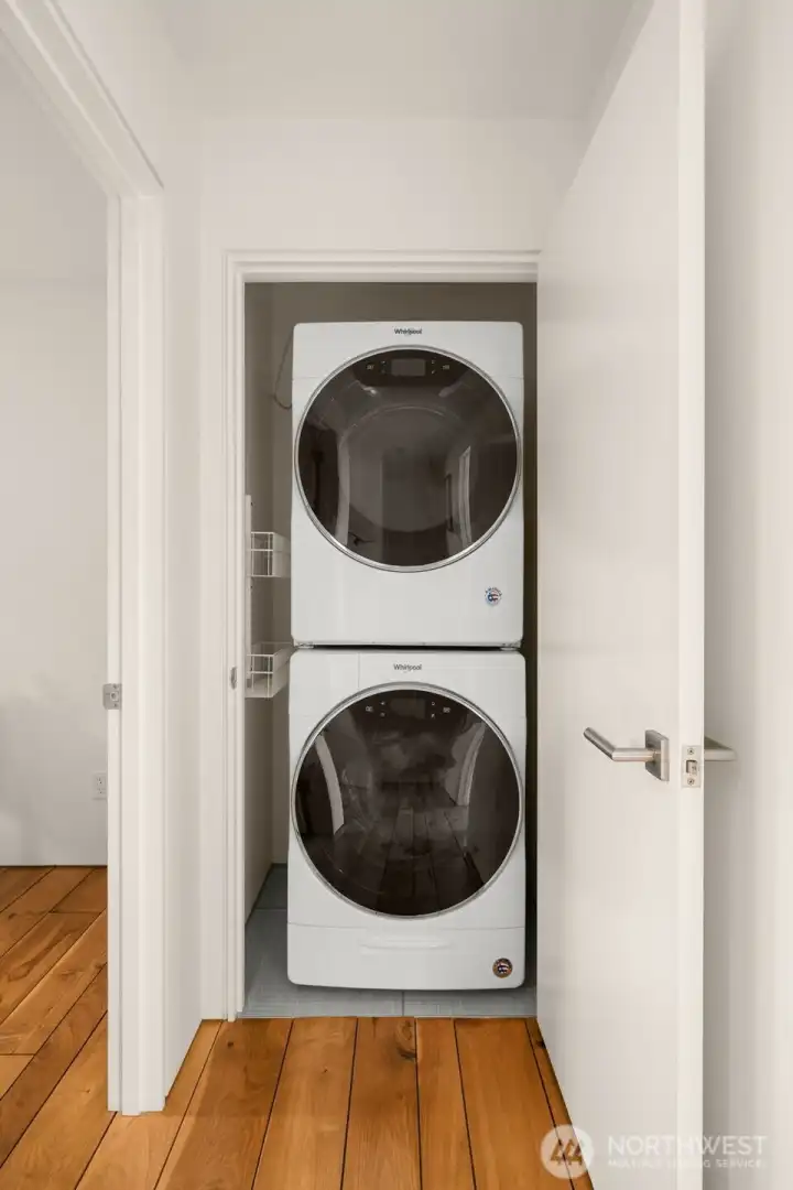 In-unit laundry for the ADU — small touches that elevate comfort for long-term guests or residents.