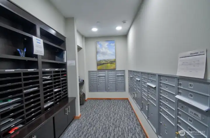 Mail and cubbies for internal communications too.