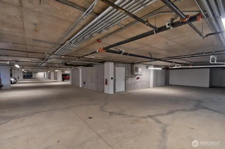 climate controlled parking underground, each suite has a reserved parking space.