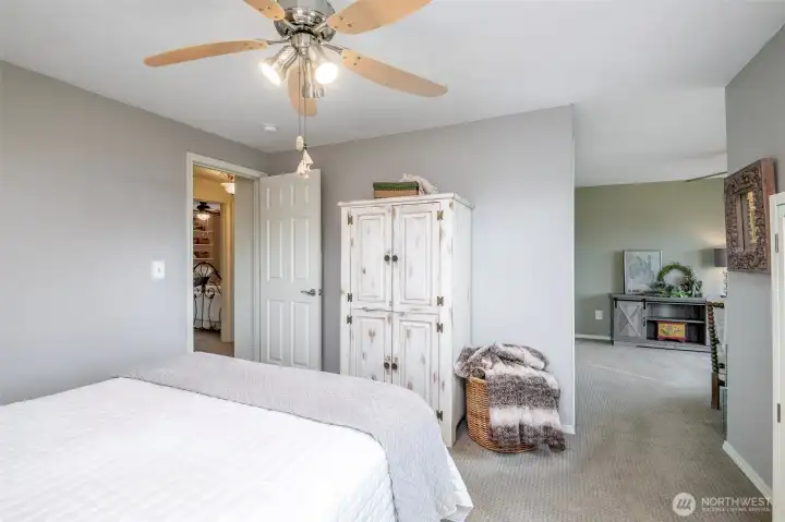 View of the Primary bedroom to the sitting room.