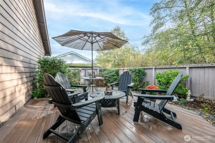 Private deck overlooking the nature reserve.
